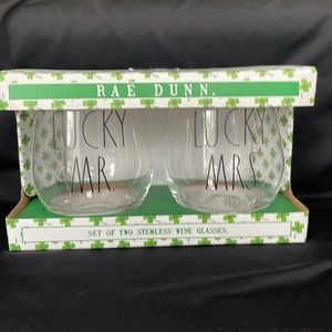 Rae Dunn Stemless Wine Glasses 2/Pack